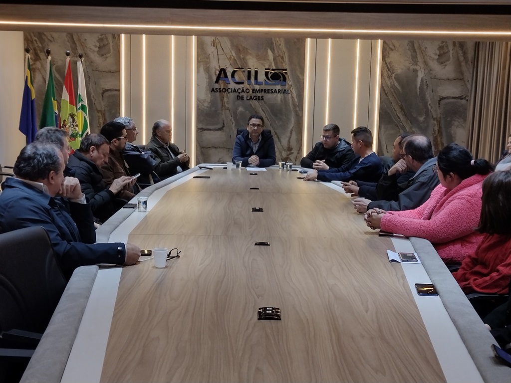 Diretoria da ACIL recebeu o secretário de Planejamento e Mobilidade Urbana de Lages em sua reunião semanal